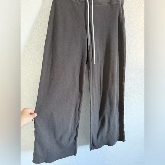 MATE The Label Organic Cotton Thermal Wide Leg Pants Charcoal Size XS - Picture 8 of 13